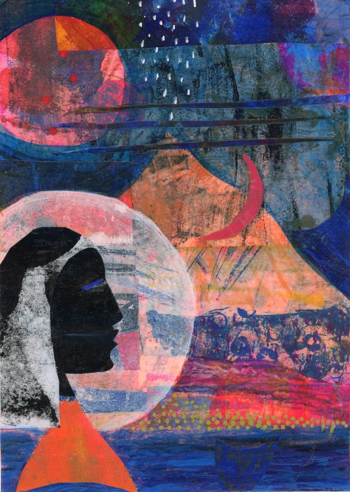 a mixed-media collage by Sanja Cekov art · dreams · tales